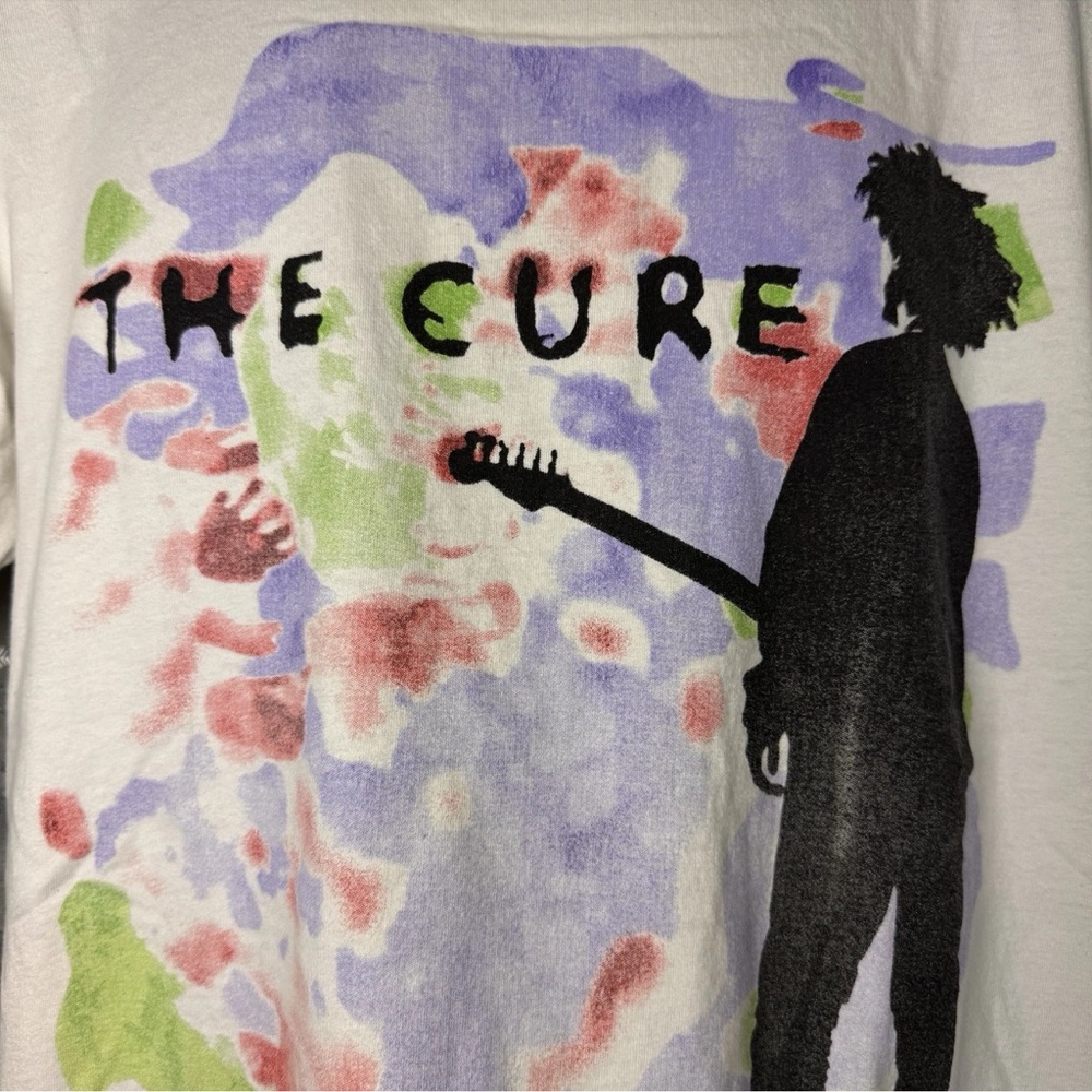 The Cure Boys Don't Cry Artwork Gap New Wave Off White Men’s T-Shirt Size Medium - Picture 3 of 7